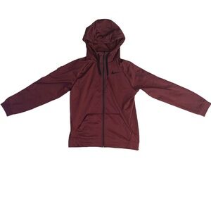 Nike Mens Pro Therma Full Zip Hoodie color burgundy